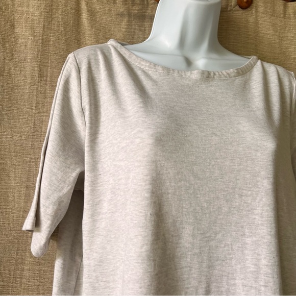 J. Jill simply supima elbow sleeve tee boatneck supima cotton M gray nice! - Picture 2 of 6